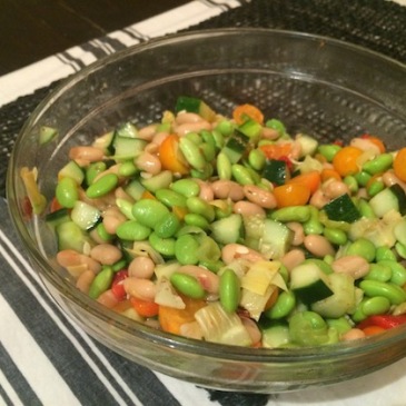 Edamame & White Bean Salad + recipe | Glitter & Grace Blog